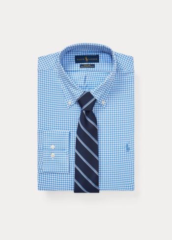 Ralph Lauren Custom Fit Gingham Dobby Shirt Blankyt Bílé | EFmK8itL