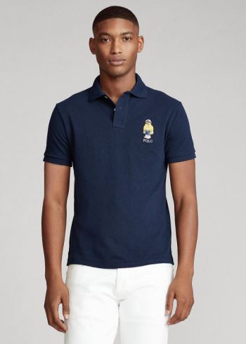 Ralph Lauren Custom Slim CP-93 Bear Polo Tmavě Blankyt | 25651zQx