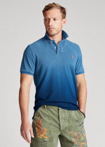 Ralph Lauren Custom Slim Fit Indigo Polo Indigo Blankyt Světle Modré | CZ6lB4Yh