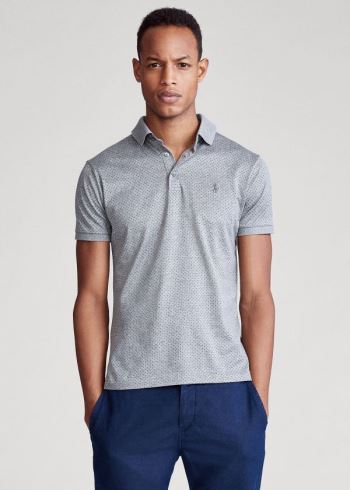 Ralph Lauren Custom Slim Fit Jersey Polo Šedé | PrcE8W4P