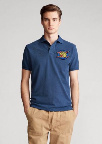 Ralph Lauren Custom Slim Fit Mesh Polo Blankyt | YXWAYTfC
