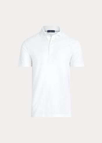 Ralph Lauren Custom Slim Fit Performance Polo Shirt Bílé | ir1BpyNt