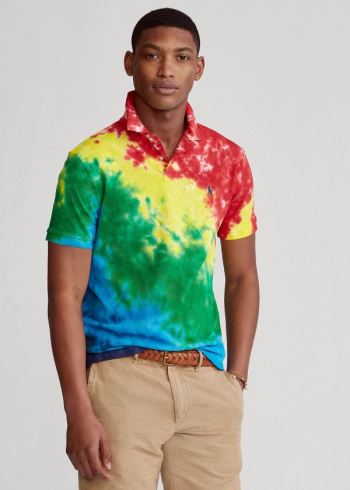 Ralph Lauren Custom Slim Fit Tie-Dye Polo Viacfarebný | NE9L7j2e