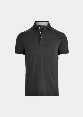 Ralph Lauren Custom Slim Performance Polo Černé | 42HXrMLN