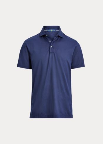 Ralph Lauren Custom Slim Performance Polo Tmavě Blankyt | CgDV4R06