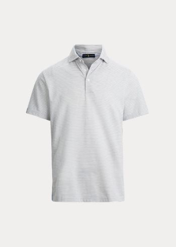 Ralph Lauren Custom Slim Performance Polo Světle Šedé Bílé | sPgx9LSS