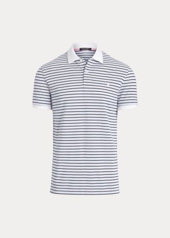 Ralph Lauren Custom Slim Performance Polo Bílé Tmavě Blankyt Blankyt | txhkHIc9