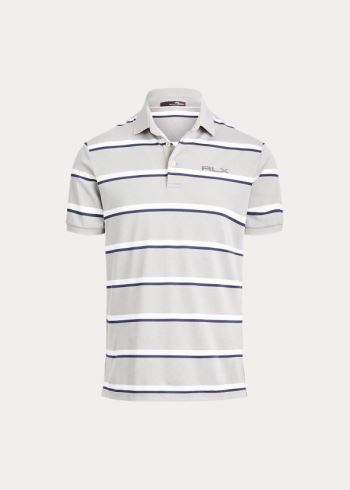 Ralph Lauren Custom Slim Tech Piqué Polo Světle Šedé | 5CDuDDBE