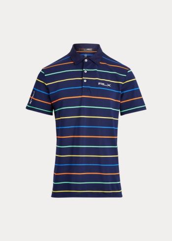 Ralph Lauren Custom Slim Tech Piqué Polo Tmavě Blankyt | rYrZwKFG