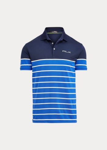 Ralph Lauren Custom Slim Tech Piqué Polo Královská Modrá Blankyt Bílé | tCyBj4Xp