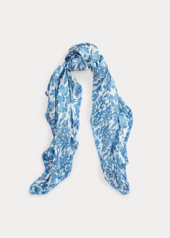 Ralph Lauren Daisy Silk Scarf Blankyt Bílé | OuL85RWZ