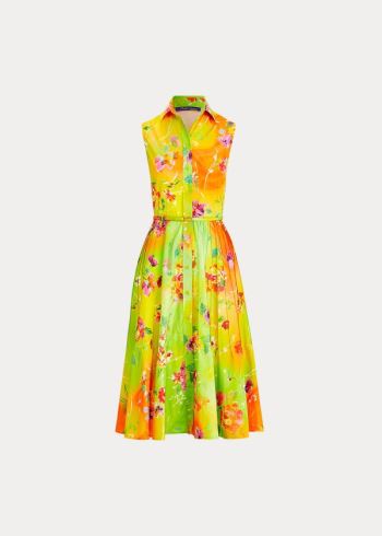 Ralph Lauren Darcy Taffeta Shirtdress Žluté Viacfarebný | IG4eWqSX