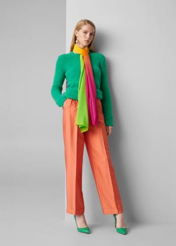 Ralph Lauren Darcy Washed Silk Pant Oranžové | 8Fgu6u9Q