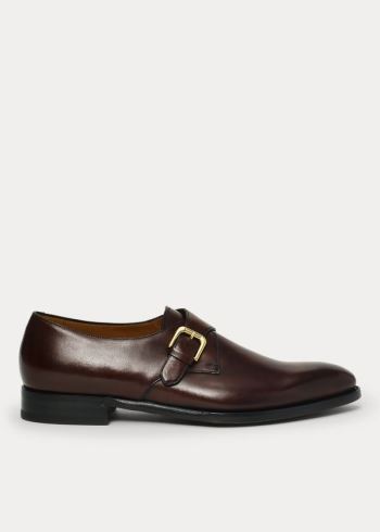 Ralph Lauren Darnell Calf Monk-Páskové Shoe Tmavě Hnědé | ubphRdxO