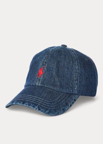 Ralph Lauren Denim Ball Cap Tmavě Blankyt Blankyt Světle Modré Červené | AN2NCZpK