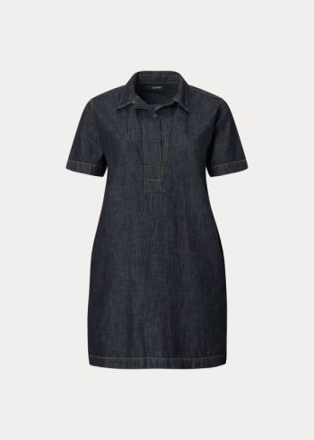 Ralph Lauren Denim Shift Šaty Černé Blankyt Světle Modré | G2z4jX0R