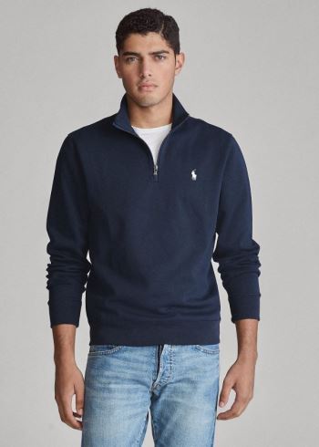 Ralph Lauren Double-Knit Pullover Tmavě Blankyt | wGxQPFF6