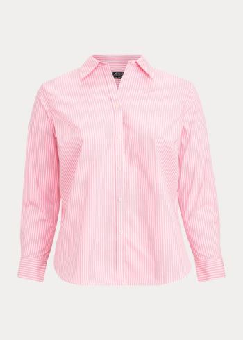 Ralph Lauren Easy Care Striped Bavlněné Shirt Růžové Bílé | tf13084K