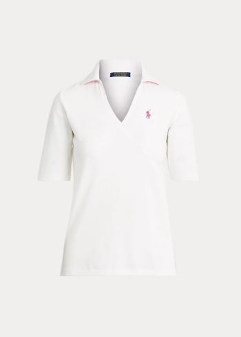 Ralph Lauren Elbow-Length-Sleeve Golfové Polo Bílé | OcQqcHyS