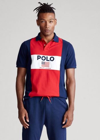 Ralph Lauren Flag Mesh Polo Shirt – All Fits Červené Viacfarebný | UC76Sdf9