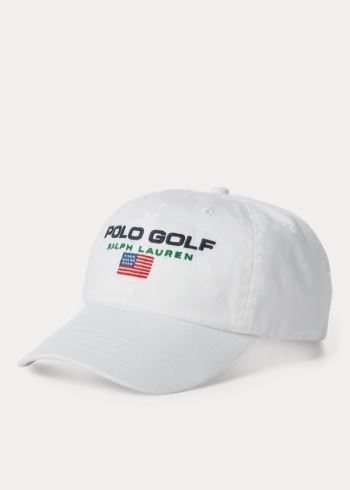 Ralph Lauren Flag Performance Cap Bílé | hD5piQ5U
