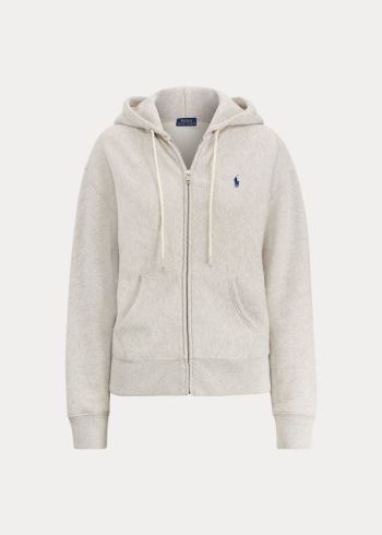 Ralph Lauren Fleece Full-Zip Hoodie Světle Šedé | NOnaOJq4