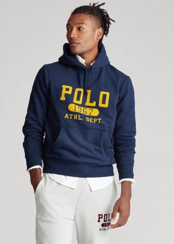 Ralph Lauren Fleece Graphic Hoodie Tmavě Blankyt | MBnO8Lr1