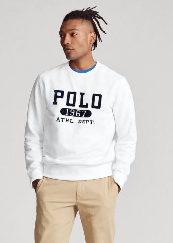 Ralph Lauren Fleece Graphic Sweatshirt Bílé | Qula02Tn