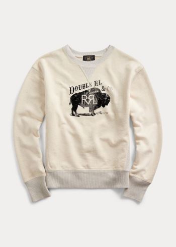 Ralph Lauren Fleece Graphic Sweatshirt Béžový | T1ZjtnJ2