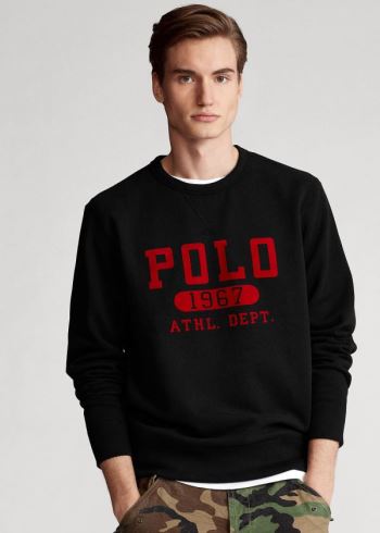 Ralph Lauren Fleece Graphic Sweatshirt Černé | nG1lh0PS
