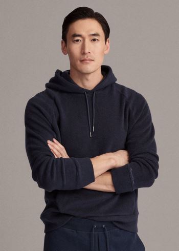 Ralph Lauren Fleece Hoodie Tmavě Blankyt | DI9G5Jjo