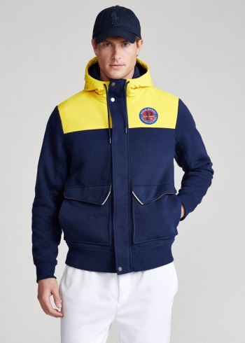 Ralph Lauren Fleece Hybridní Jacket Žluté Tmavě Blankyt | XcVld2S8