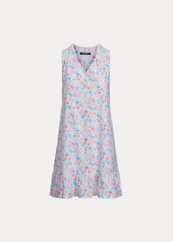 Ralph Lauren Floral Bavlněné Sleep Gown Fialové Viacfarebný | mhcZ6py3