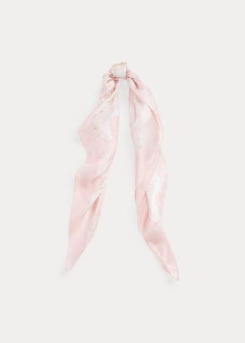 Ralph Lauren Frances Silk Twill Scarf Růžové | zVFJOoir