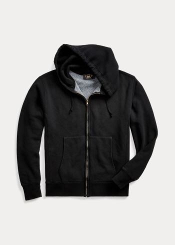 Ralph Lauren Garment-Dyed Fleece Hoodie Černé | gnOXIB6K