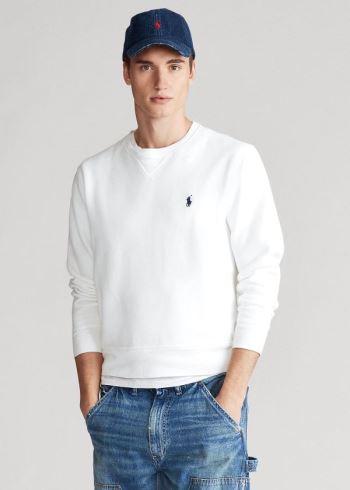 Ralph Lauren Garment-Dyed Fleece Sweatshirt Bílé | 5kzlB4er