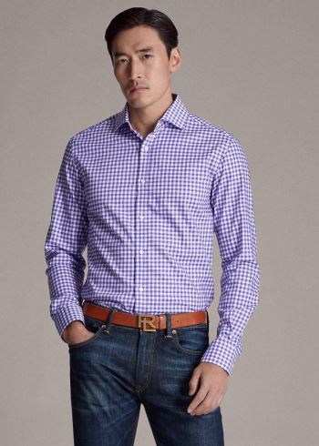 Ralph Lauren Gingham Twill Shirt Fialové | F8kAP8KS