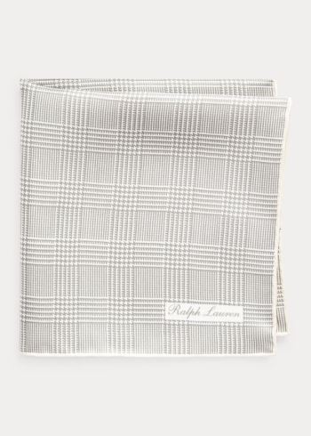 Ralph Lauren Glen Plaid Silk Pocket Square Šedé Bílé | BWuO3ZtJ