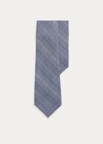 Ralph Lauren Glen Plaid Silk Tie Tmavě Blankyt Bílé | k9wl79Zq