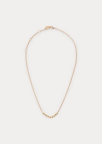 Ralph Lauren Gold-Finished Beaded Necklace Zlaté | 7xEynfkP