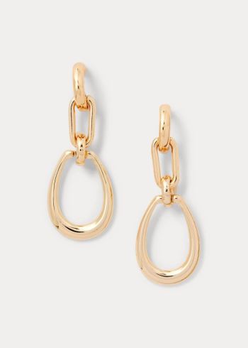 Ralph Lauren Gold-Finished Link Earrings Zlaté | ebM3N36q