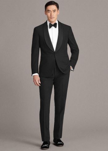 Ralph Lauren Gregory Wool Shawl Tuxedo Černé | 9YCiMvAx
