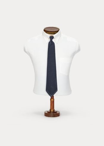Ralph Lauren Handmade Polka-Dot Silk Tie Tmavě Blankyt | LDwQ5MEq
