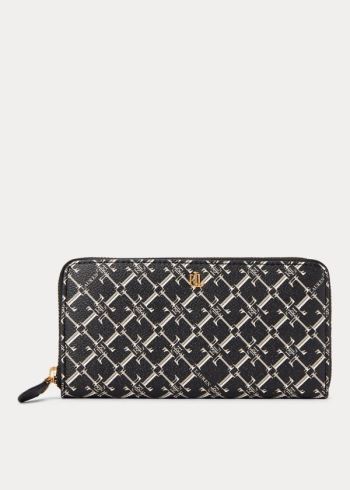 Ralph Lauren Heritage Continental Wallet Černé Bílé | DLBqd30H