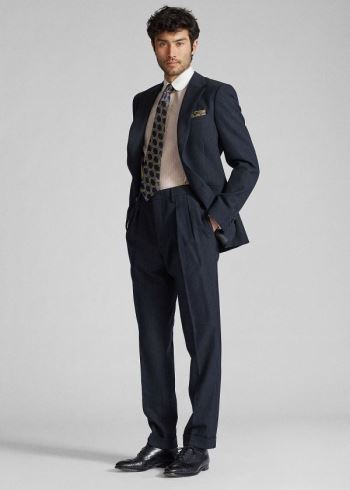 Ralph Lauren Herringbone Suit Jacket Indigo | uRm4tqJX