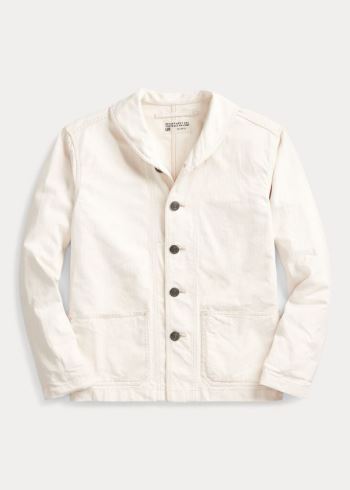 Ralph Lauren Herringbone Twill Jacket Bílé | nCZFCBrQ