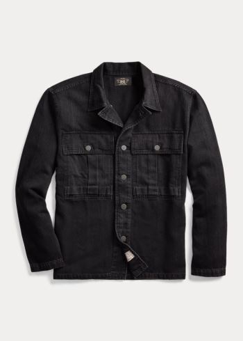 Ralph Lauren Herringbone Twill Overshirt Černé | 7WECq6QM