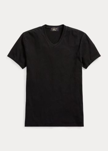 Ralph Lauren Indigo Bavlněné Jersey T-Shirt Černé Indigo | iJCb9A9D