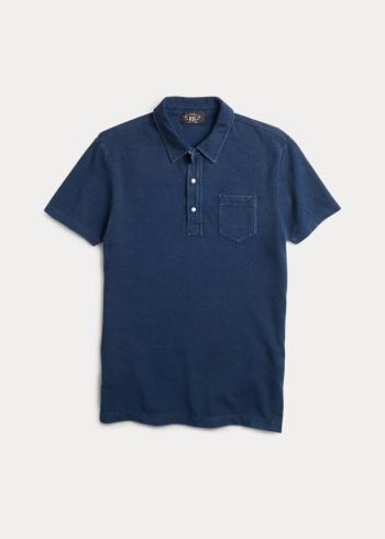 Ralph Lauren Indigo Bavlněné Pocket Polo Blankyt Blankyt Světle Modré | KDZic0PU