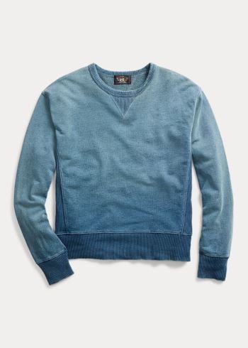 Ralph Lauren Indigo French Terry Sweatshirt Indigo Blankyt Blankyt Světle Modré | CivDgHCC